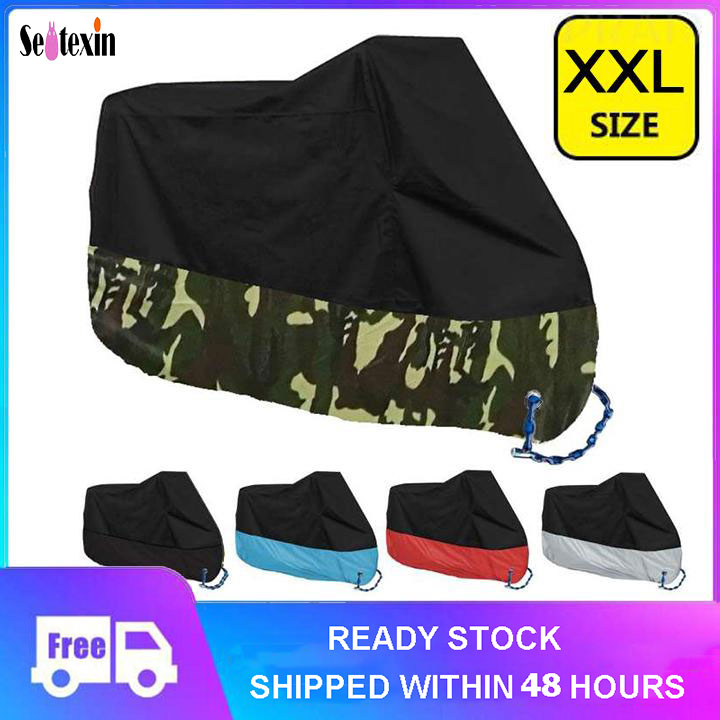 Sentexin Motorcycle Motorbike Cover All Season Waterproof Sun Shade Rain Protection Breathable Cover -XXL Size