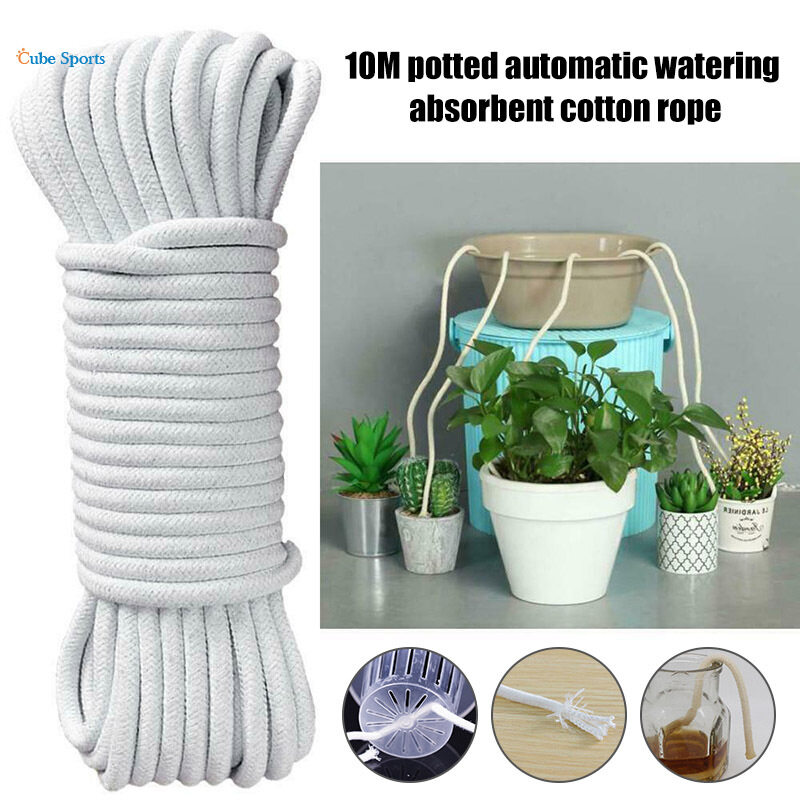 10M Self Watering Wick Cord Cotton Rope for Indoor Potted Plant Self-Watering DIY cube