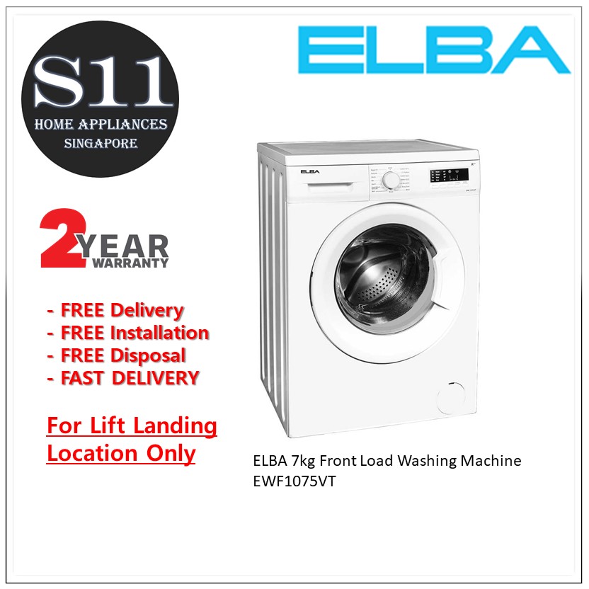 ELBA 7kg Front Load Washing Machine EWF1075VT * 2 YEARS LOCAL WARRANTY