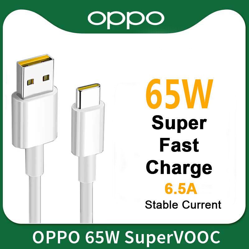 For OPPO Find X3 original 65W fast charging cable, 6.5A Super VOOC Flash Type C charging cable, suitable for OPPO Find X3 Pro Find X2, R17 R15 oppo Reno and other models