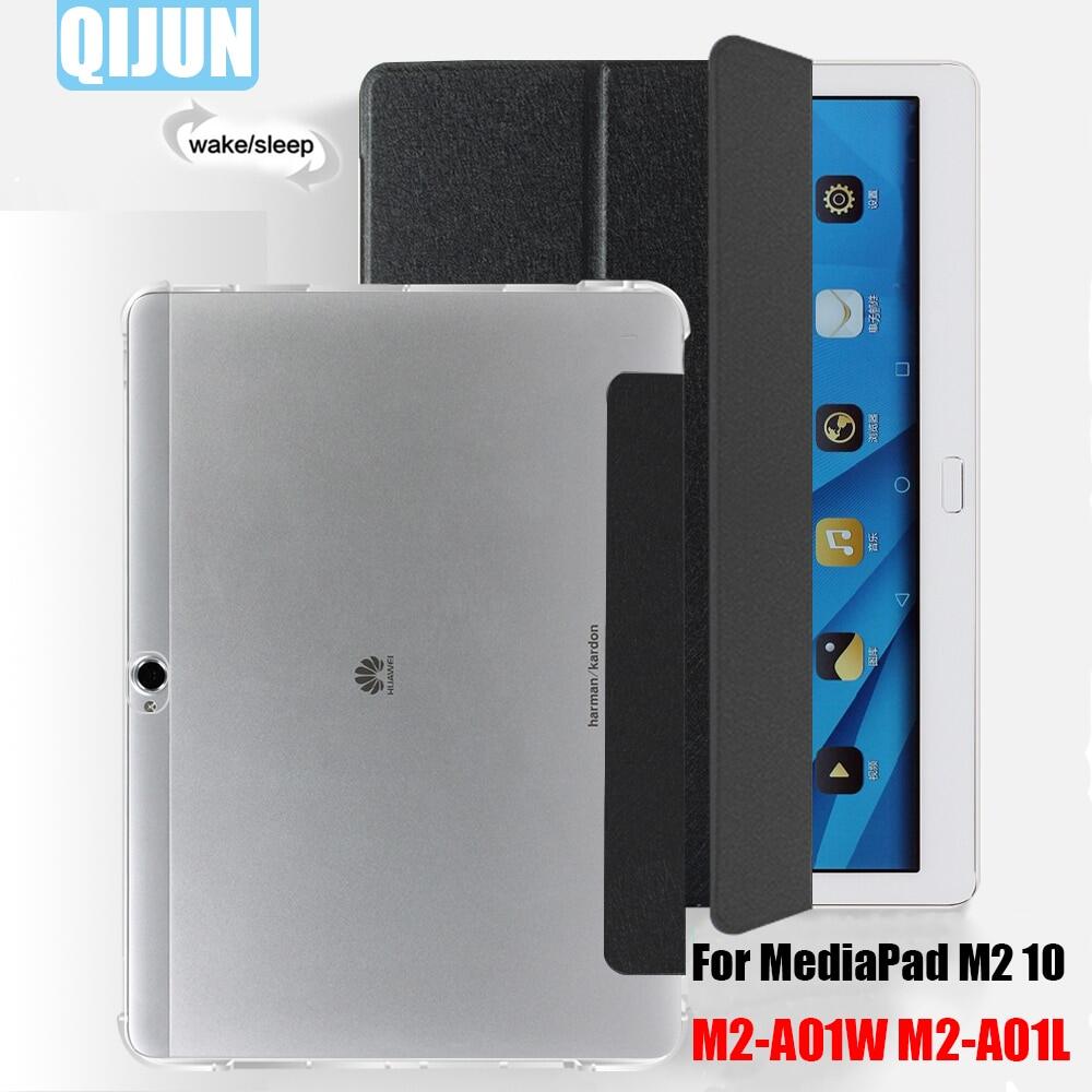 [Hot K] Tablet case for Huawei MediaPad M2 10.1" 2016 Smart sleep wake Tri-fold Full Protective flip cover stand bag for M2-A01W M2-A01L