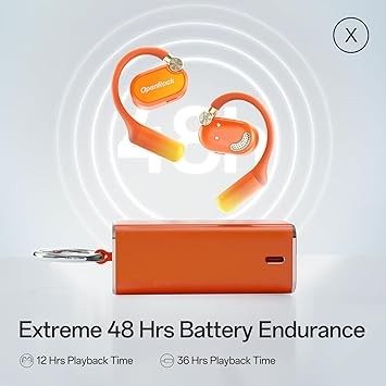 X open-ear headphones, upgraded silicone ear hooks, 48 ​​hours of playtime, comfortable fit, IPX5 waterproof, ENC microphone, smart app, Bluetooth 5.3, wireless over-ear headphones, sports, office