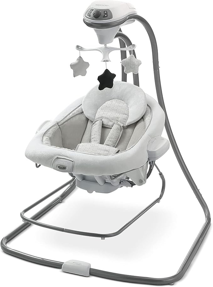 Graco DuetConnect LX Seat and Bouncer Multi-directional Seat Multiple Swing Speeds Easy to Carry Redmond